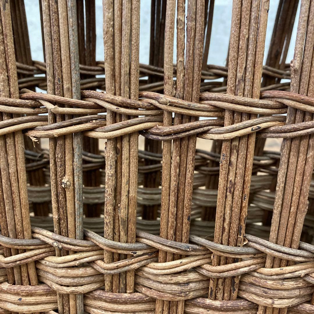 レトロ 持ち手付き あけびカゴ バスケット かごバッグ 民芸品 古道具 手提げ籠