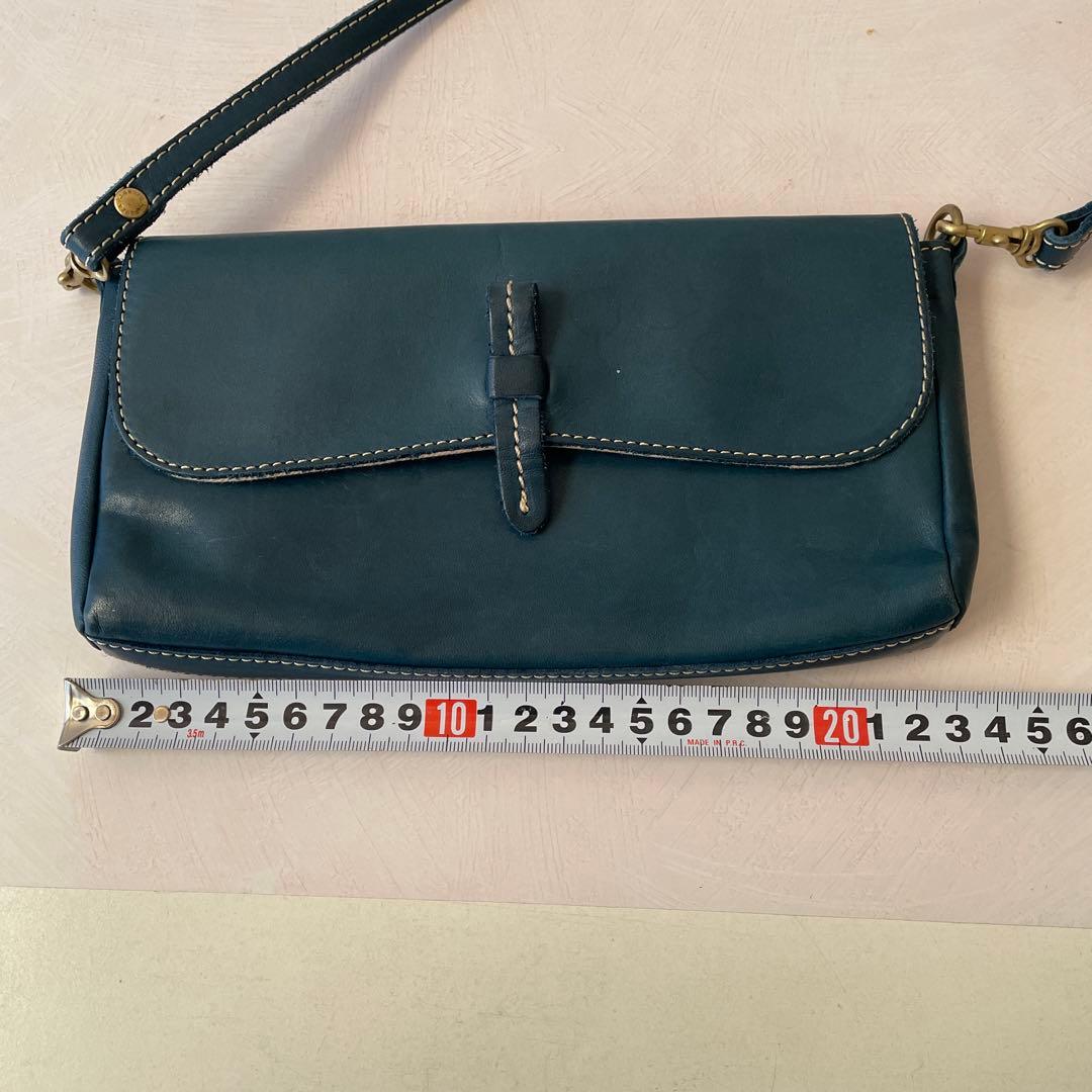 【値下げしました】キソラ⭐︎ネイビー レザー ショルダーバッグ