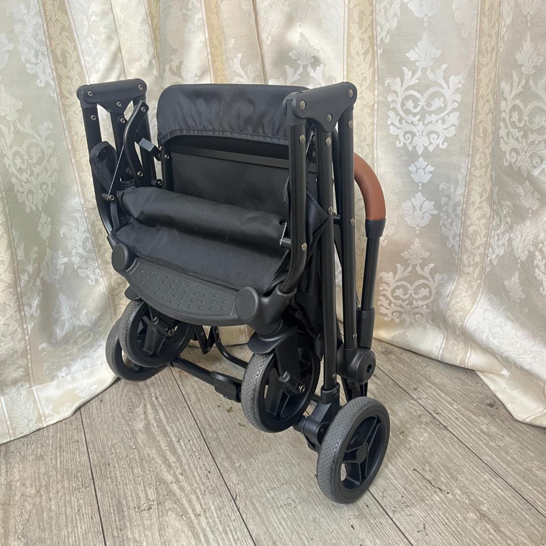 美品★折りたたみワンタッチショッピングカート ブレーキ付き 保冷バッグタイプ