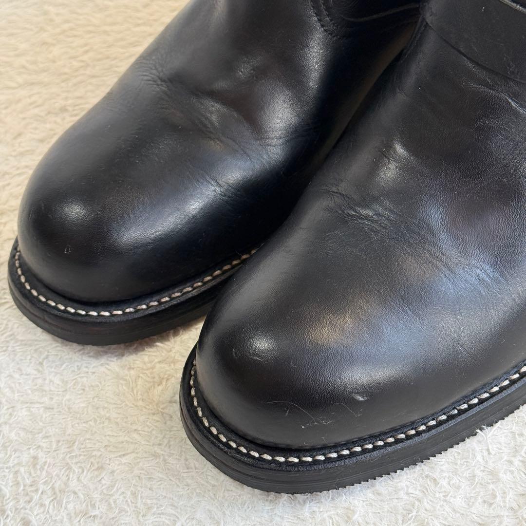 【Chippewa 白タグ】ショートエンジニアブーツ 黒 10E 28cm