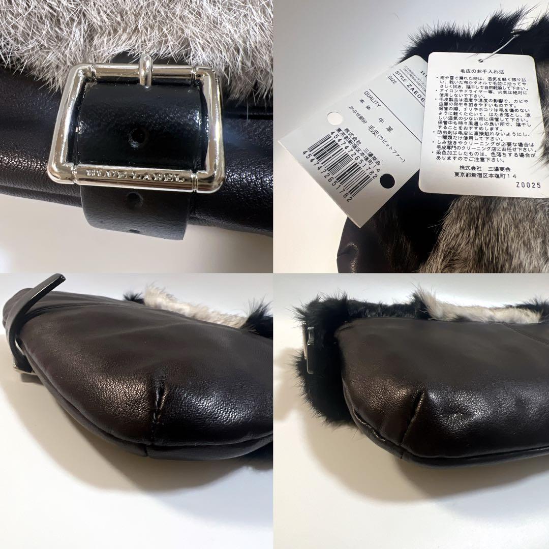 新品未使用✨バーバリー チェーン ショルダーバッグ ファー フラップ レザー 黒