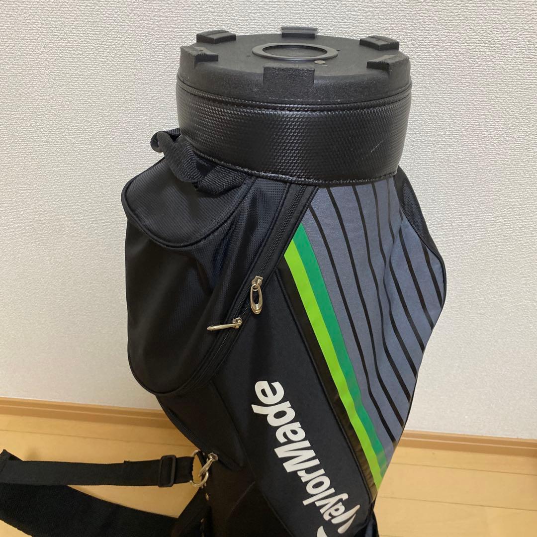 ぱ*だ様 TaylorMade キャディバッグ ブラック/グリーンストライプ R