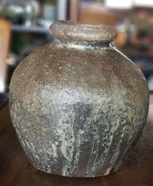 自然釉壺