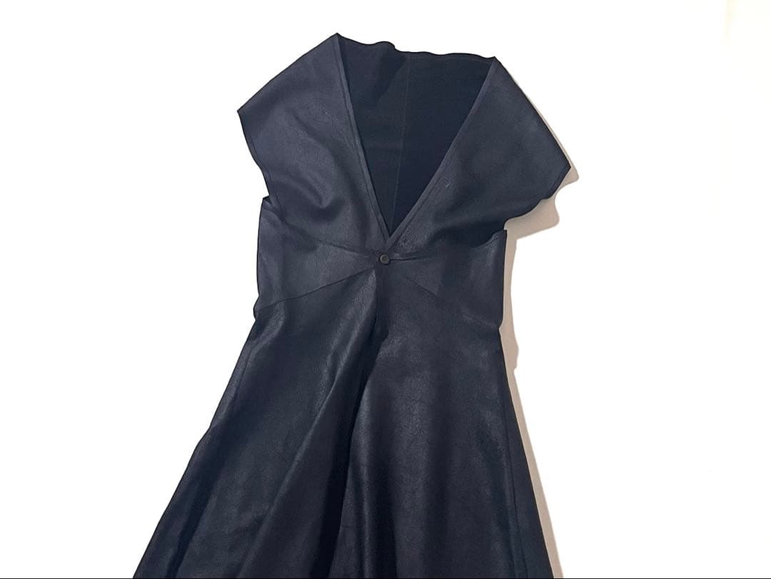 【美品】リックオウエンス　ラムレザー ワンピース　羊革　ブラック　黒　アーカイブ