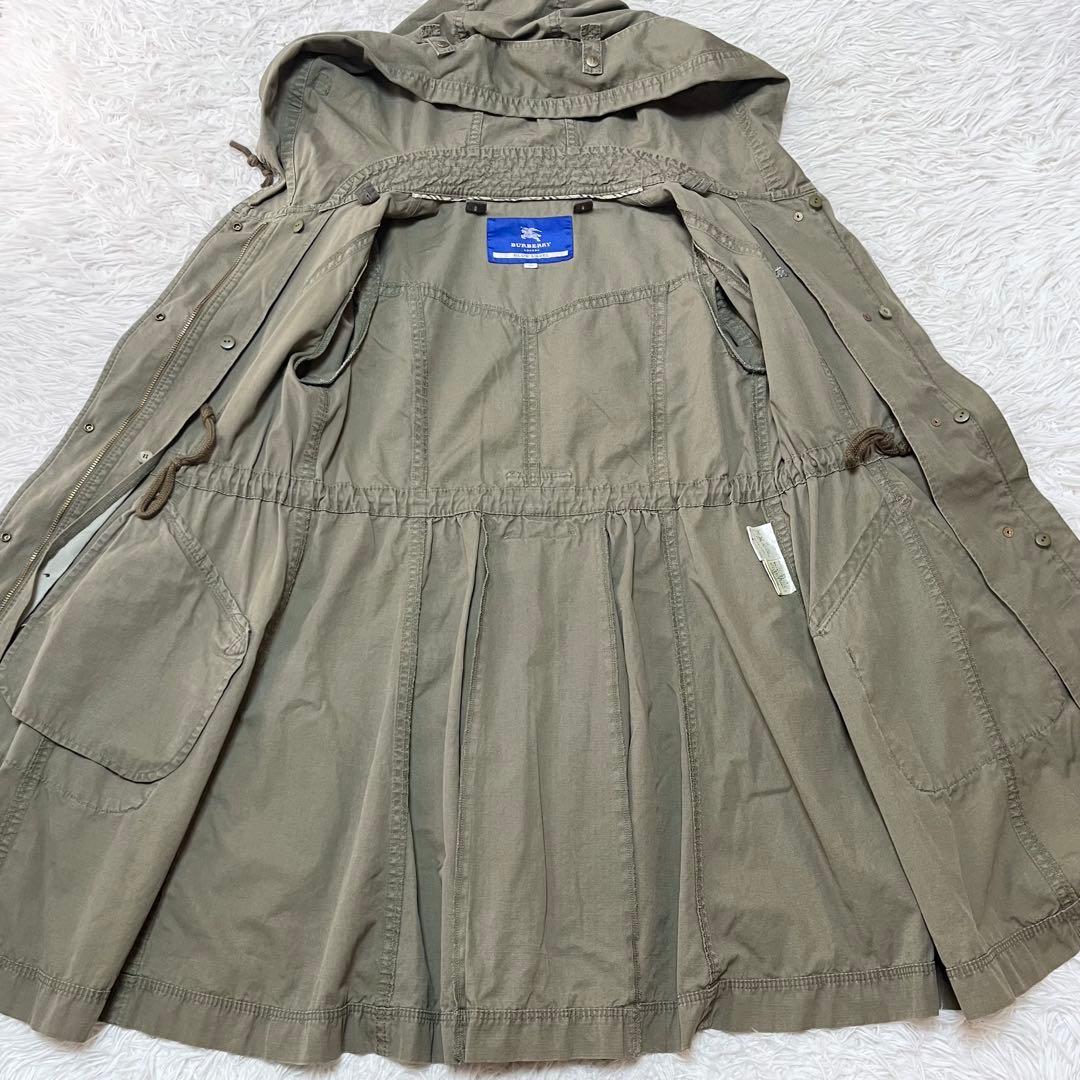 BURBERRY BLUE LABEL キルティングライナー付きモッズコート