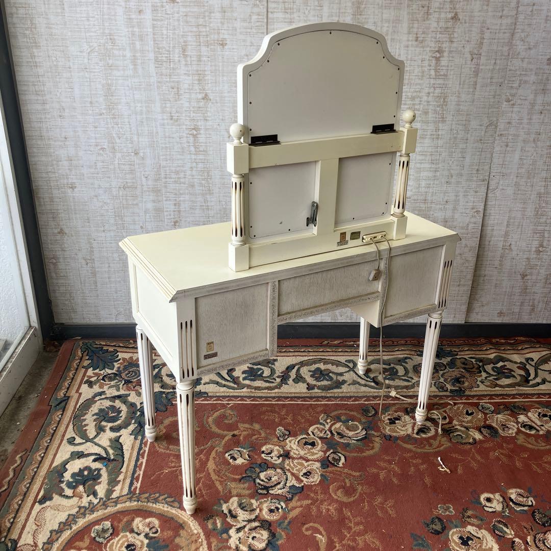 フランスベッド ロココ クラシカル 木製ドレッサー 化粧台 古家具 ビンテージ