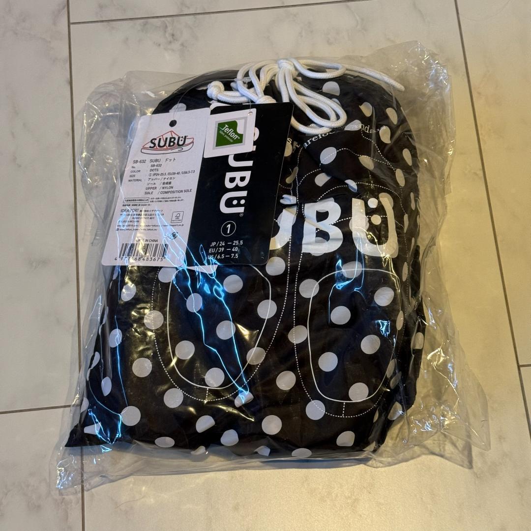 IVE レイ着用！SUBU F-LINE DOTS サンダル ブラック ドット１