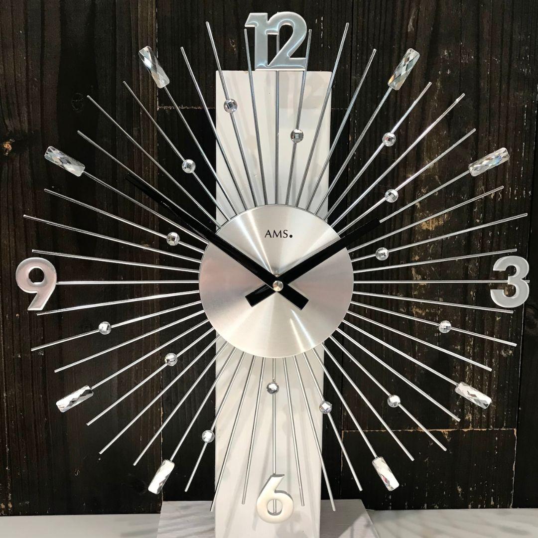 壁掛け時計 掛け時計 輸入時計 シルバー おしゃれ 輸入インテリア ドイツ