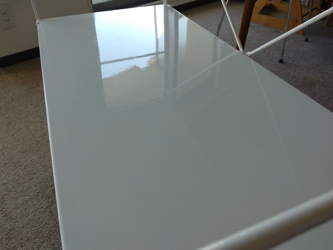 【美品】MUJI無印 スチールユニットシェルフ小3段ワイド86cmライトグレー