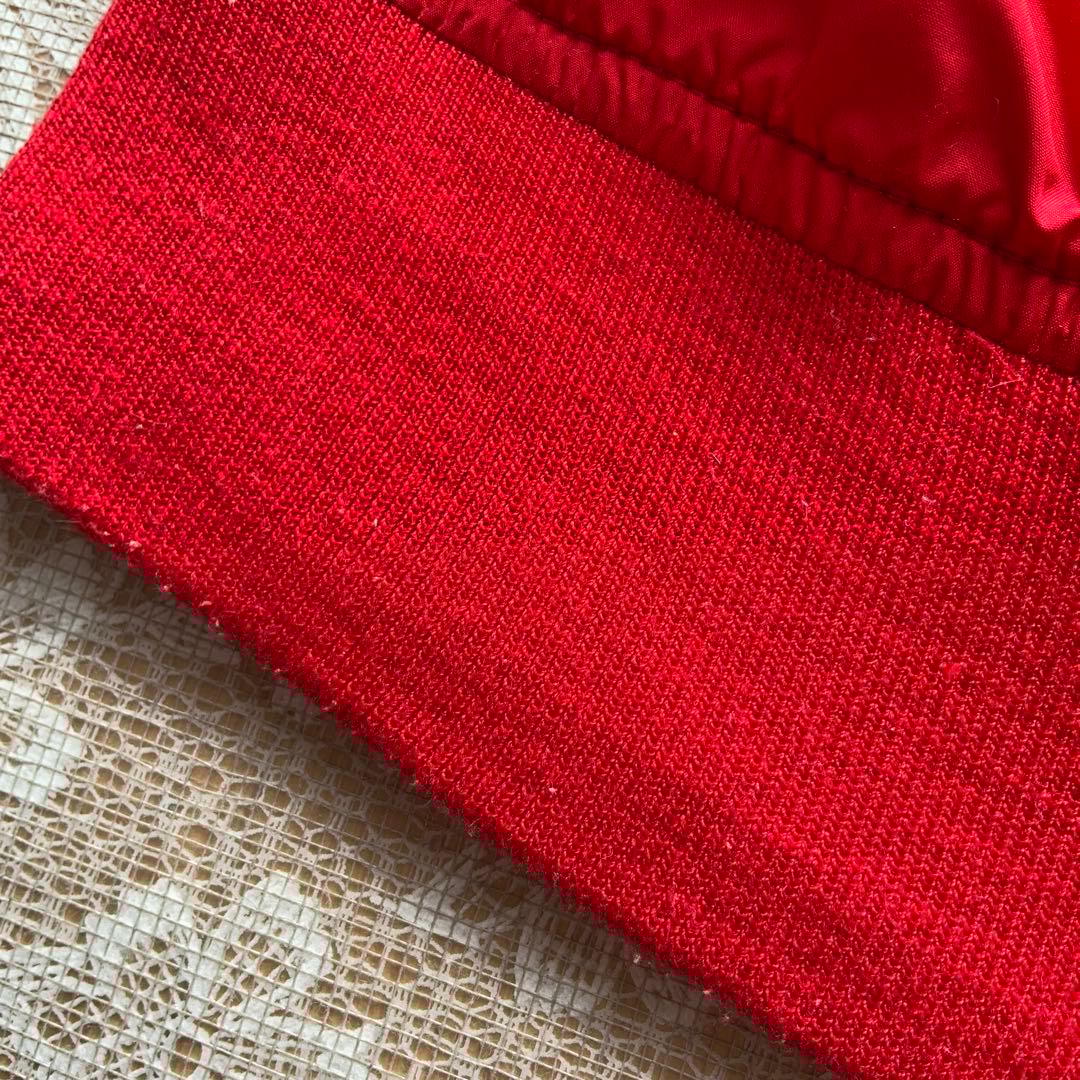 ポロバイラルフローレン　フード内蔵　ブルゾン170赤×ネイビー　ビッグポニー刺繍