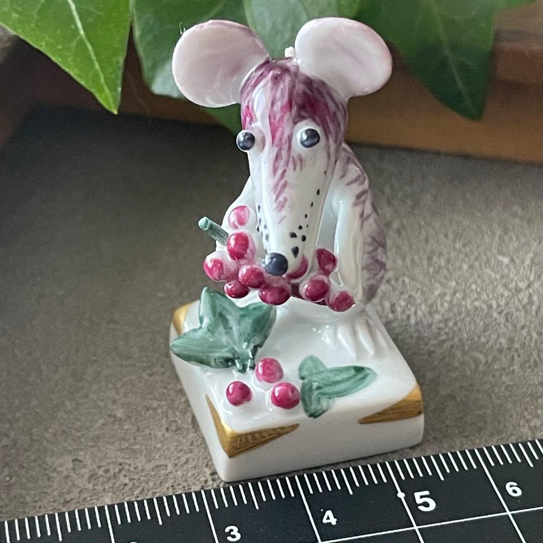 Meissen マイセン ミニ干支 ネズミ&ブドウ
