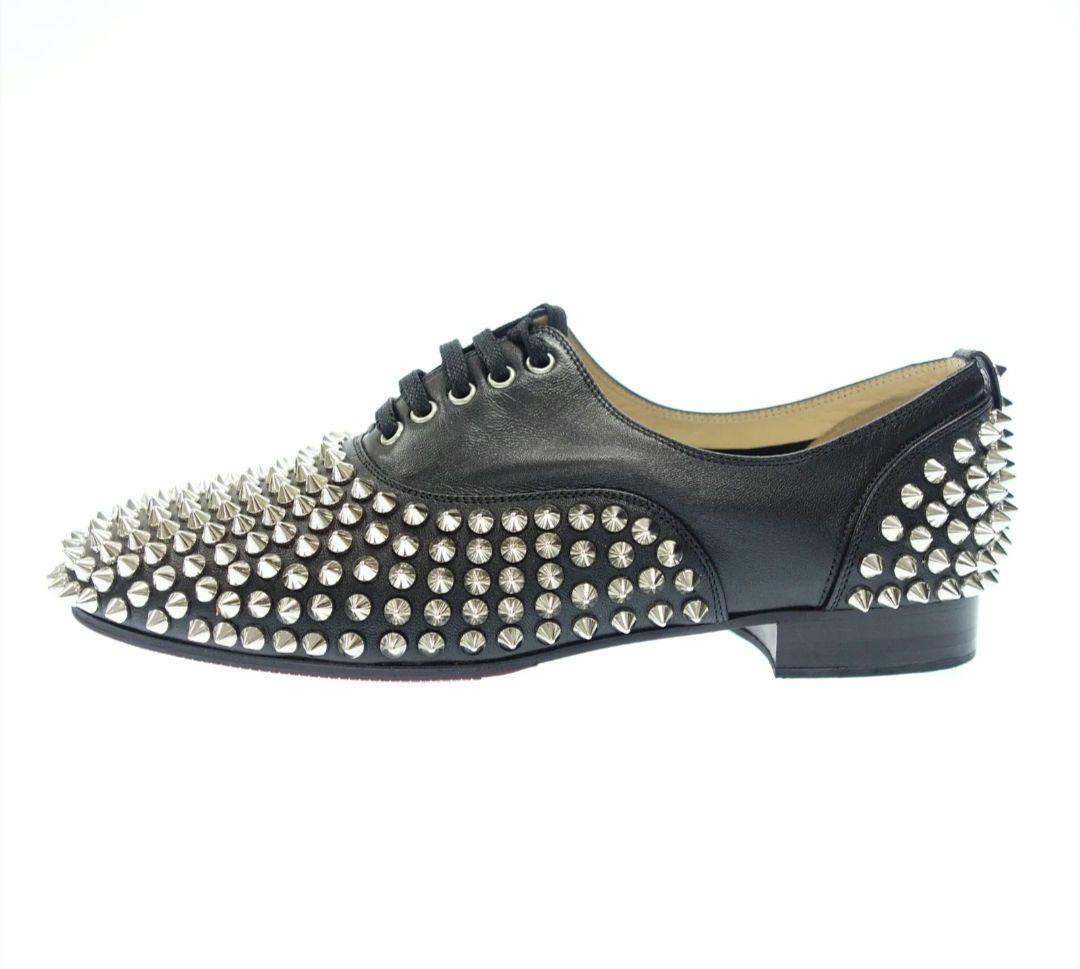 美品 クリスチャンル ブタン フラットシューズ　パンプス レザー　黒 23相当