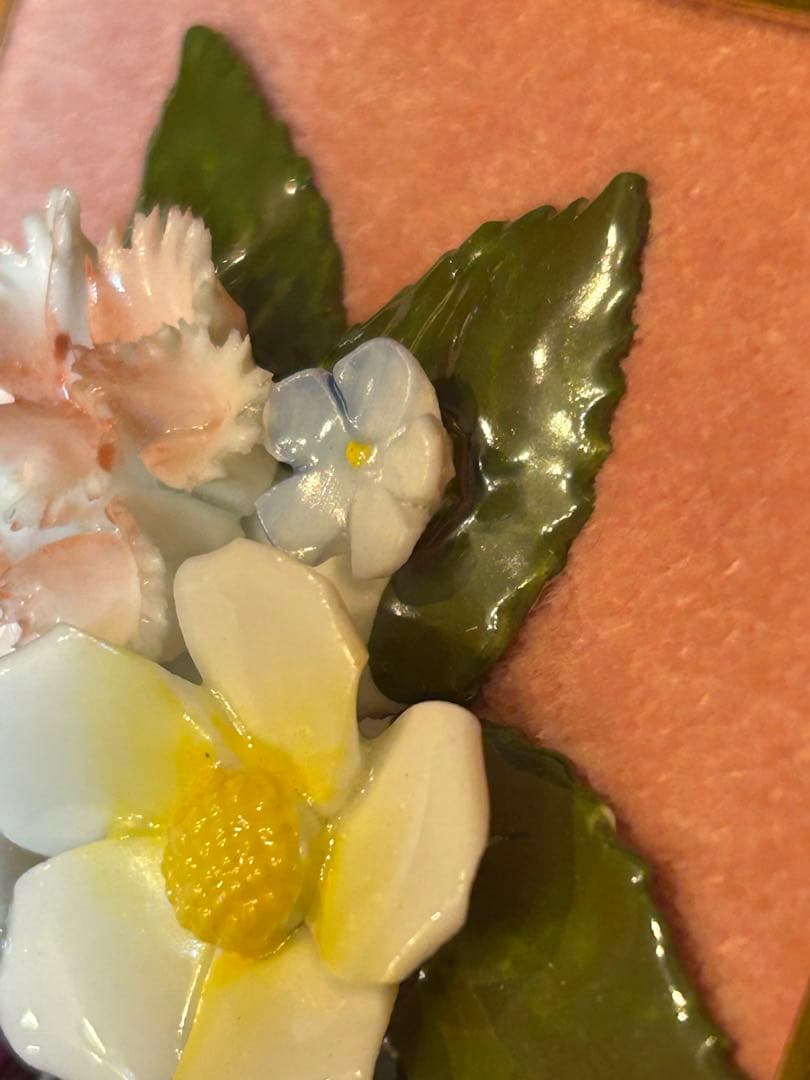 ロイヤルドルトン　  陶花額 　陶花　フラワー額壁掛け