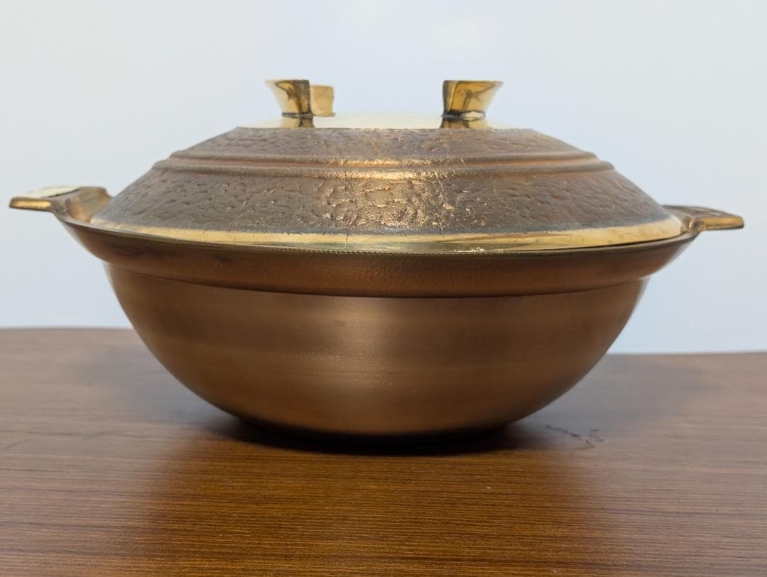 希少 砲金鍋 水炊き鍋 レトロ ヴィンテージ 水たき鍋 平井鋳造所
