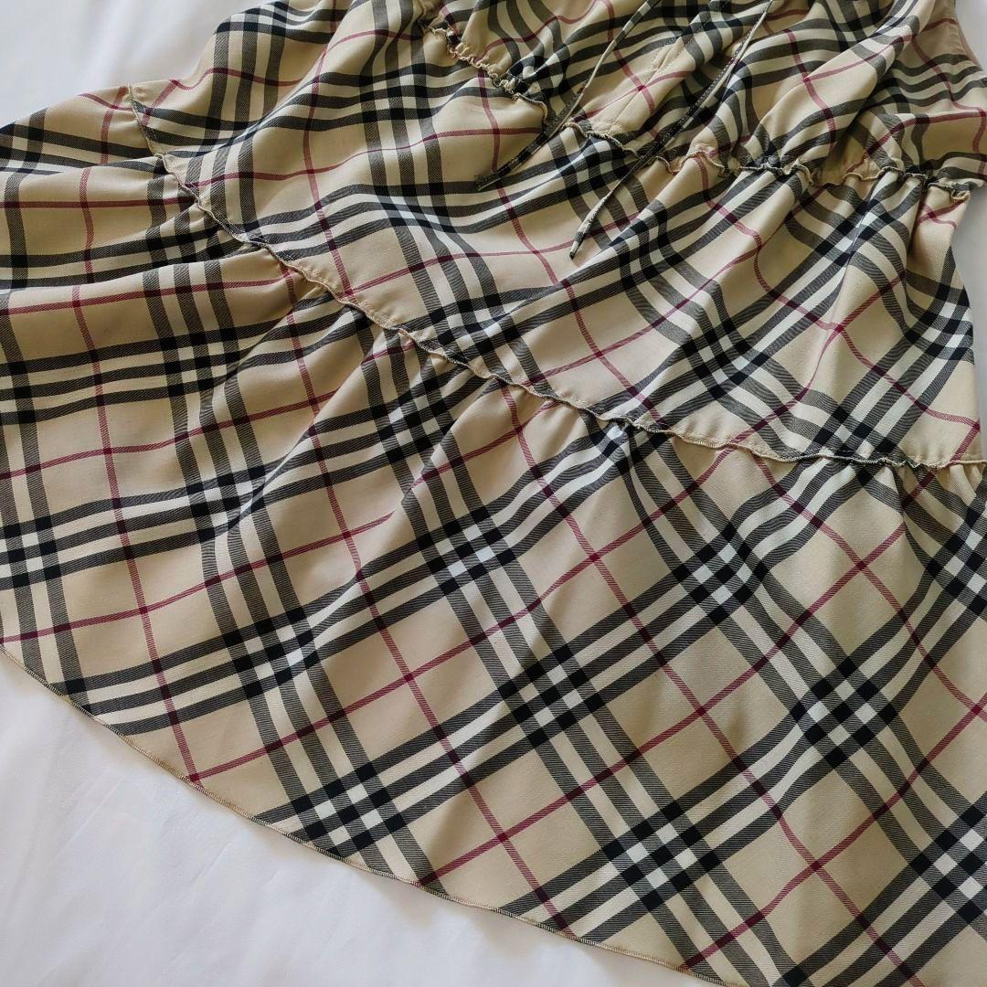 【美品✨BURBERRY】ノバチェック　キャミソール　フレア　38サイズ