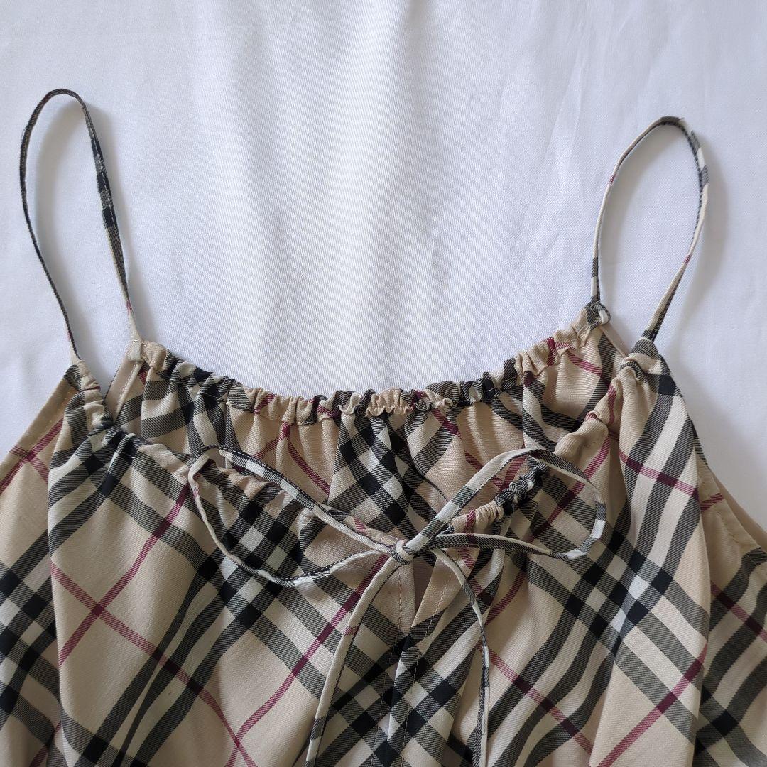 【美品✨BURBERRY】ノバチェック　キャミソール　フレア　38サイズ