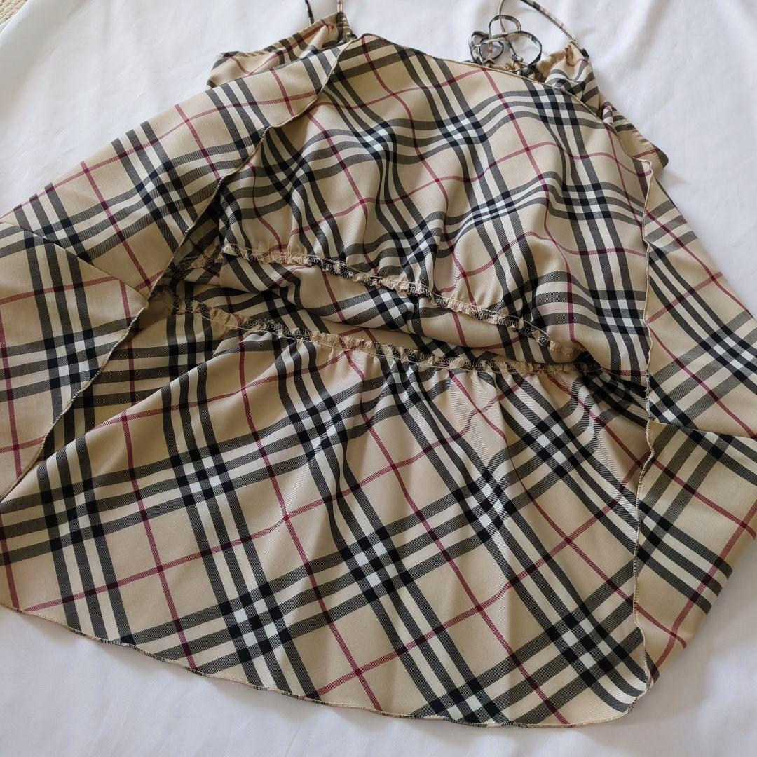 【美品✨BURBERRY】ノバチェック　キャミソール　フレア　38サイズ