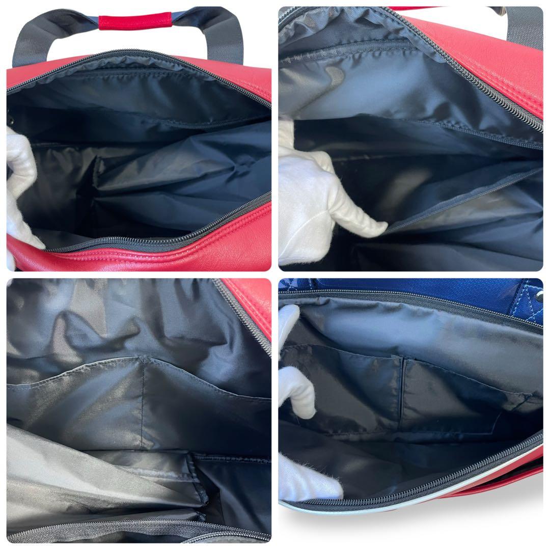 Admiral ゴルフボストンバッグ 赤×紺 シューズ収納付