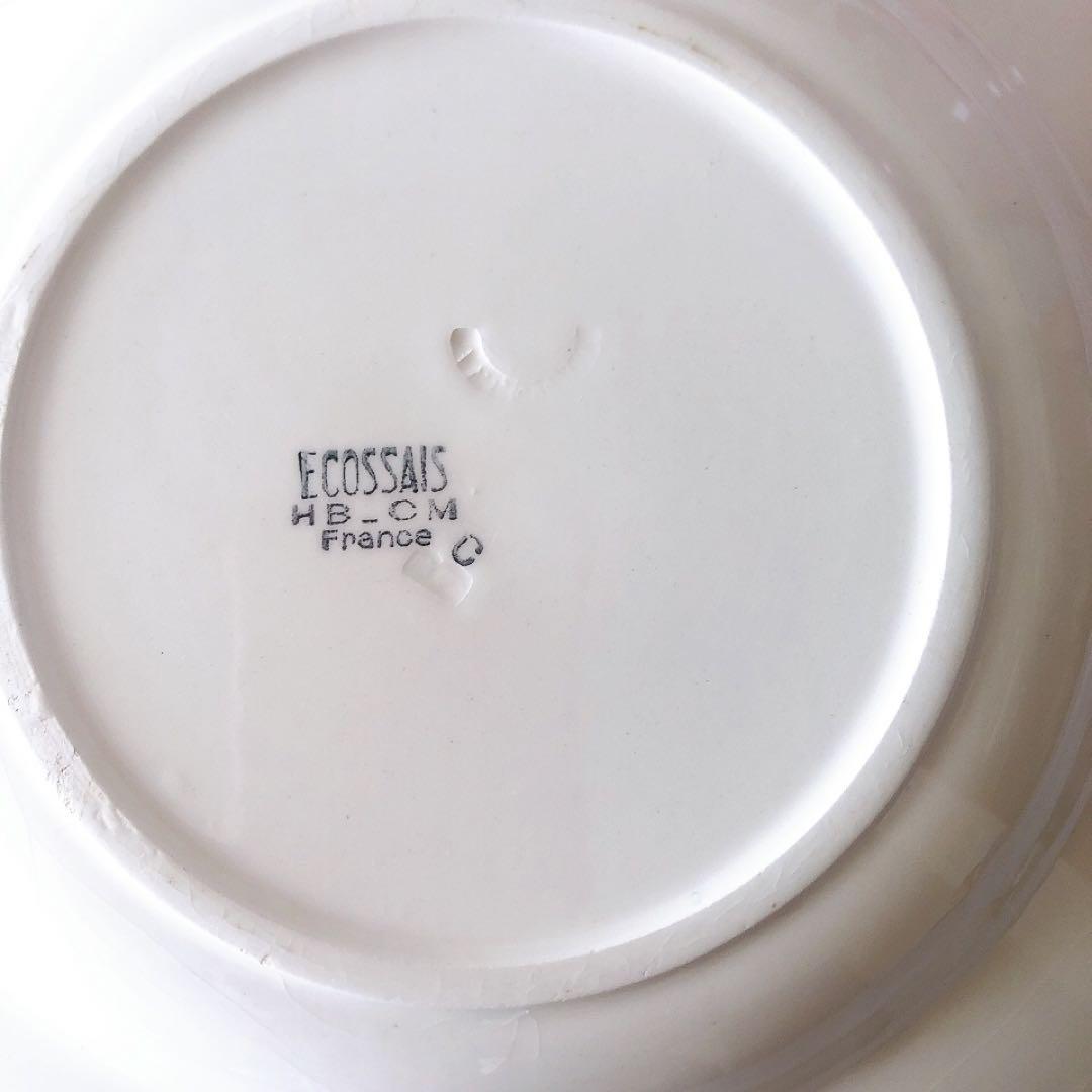 クレイユエモントロー HBCM スーププレート　C フランスアンティーク食器