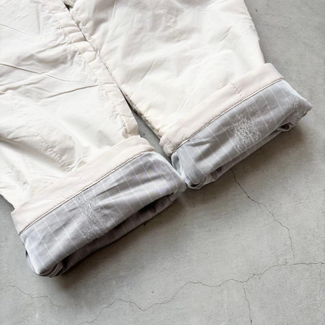 MASTER BUNNY EDITION 蓄熱裏地 中綿ロングパンツ ロゴ 白