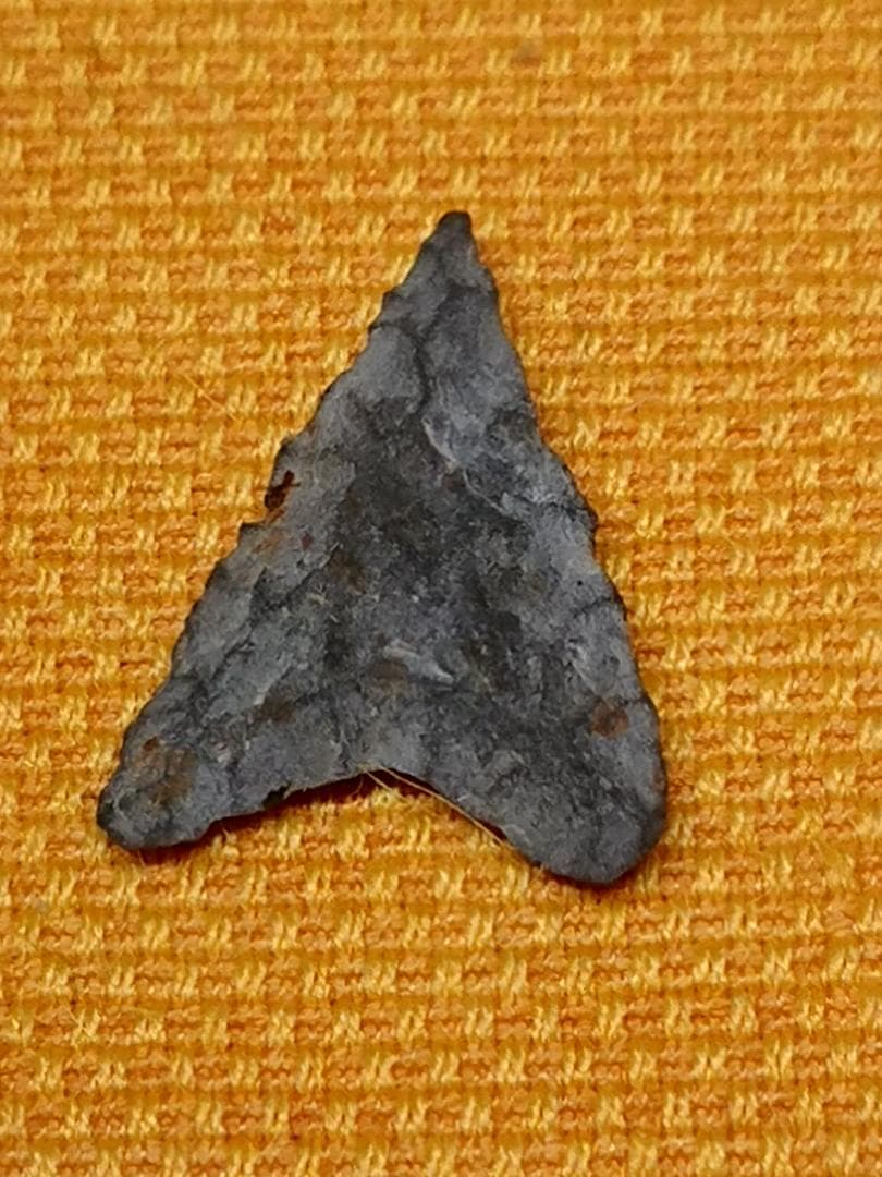 石鏃　矢じり　黒曜石　石器時代　置物　インテリア　工芸品　美術品　A1730