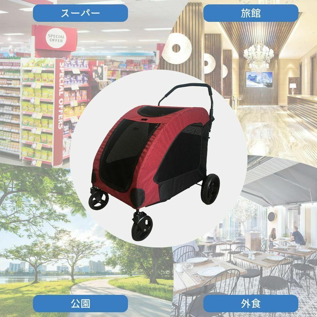 特価❕折り畳み❕ペットカート ペットキャリー 犬 猫 ペットバギー 青 介護用