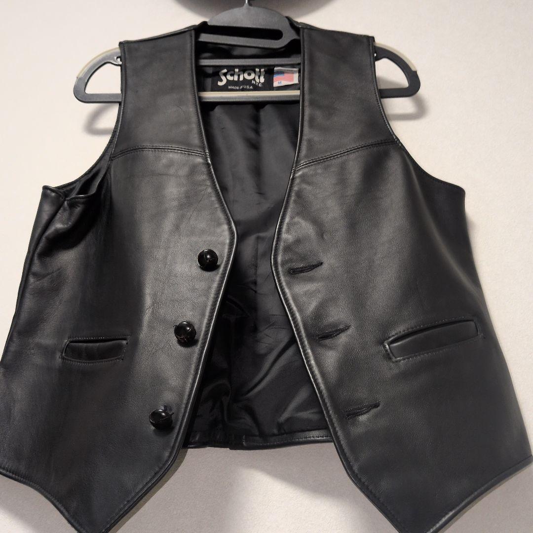 SCHOTT レザーベスト USA製 Mサイズ