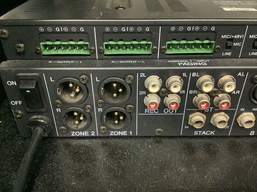 YAMAHAアナログミキサーMV800 VU メーター 6uラックのset