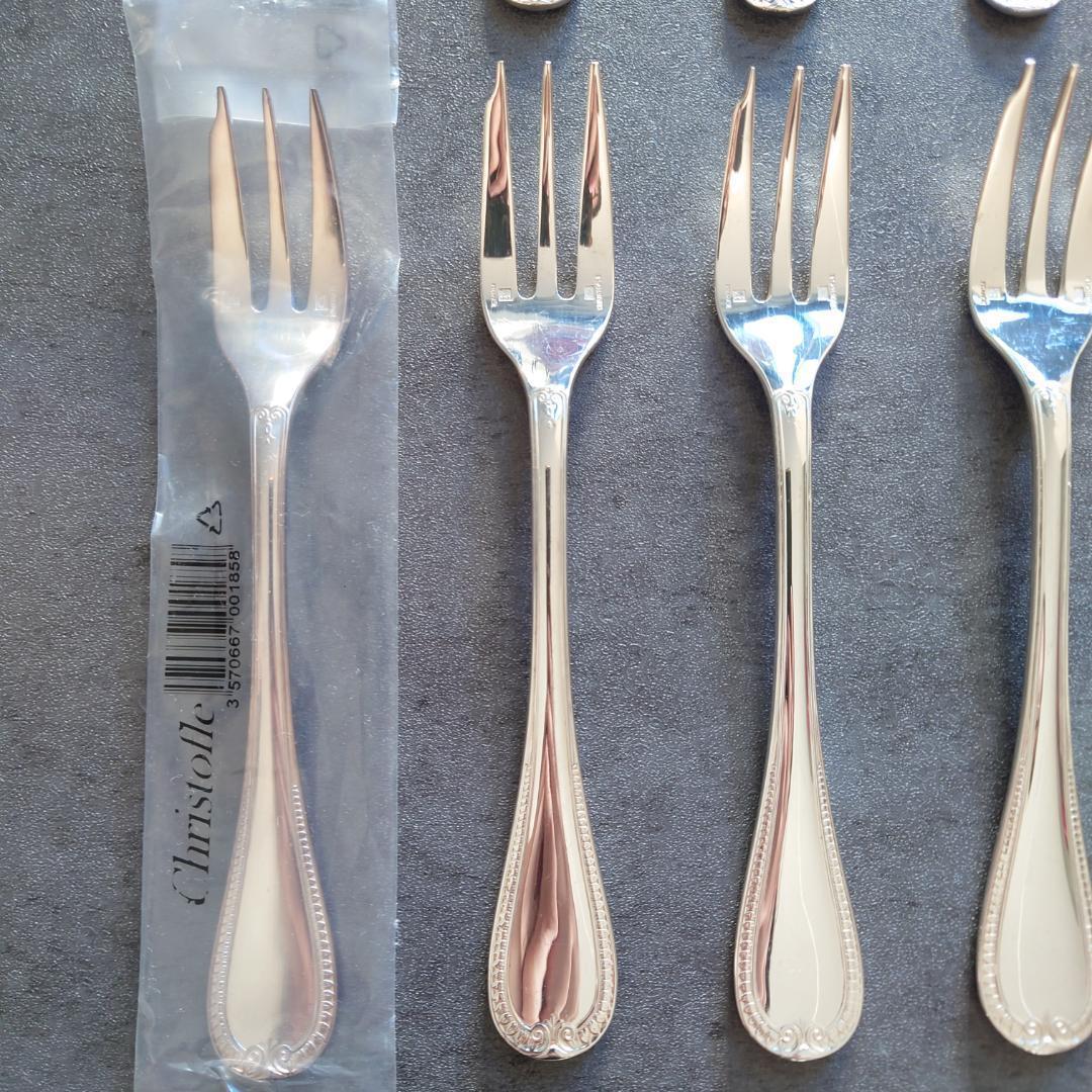 美品 クリストフル マルメゾン ケーキフォークコーヒースプーン 未開封含 12点
