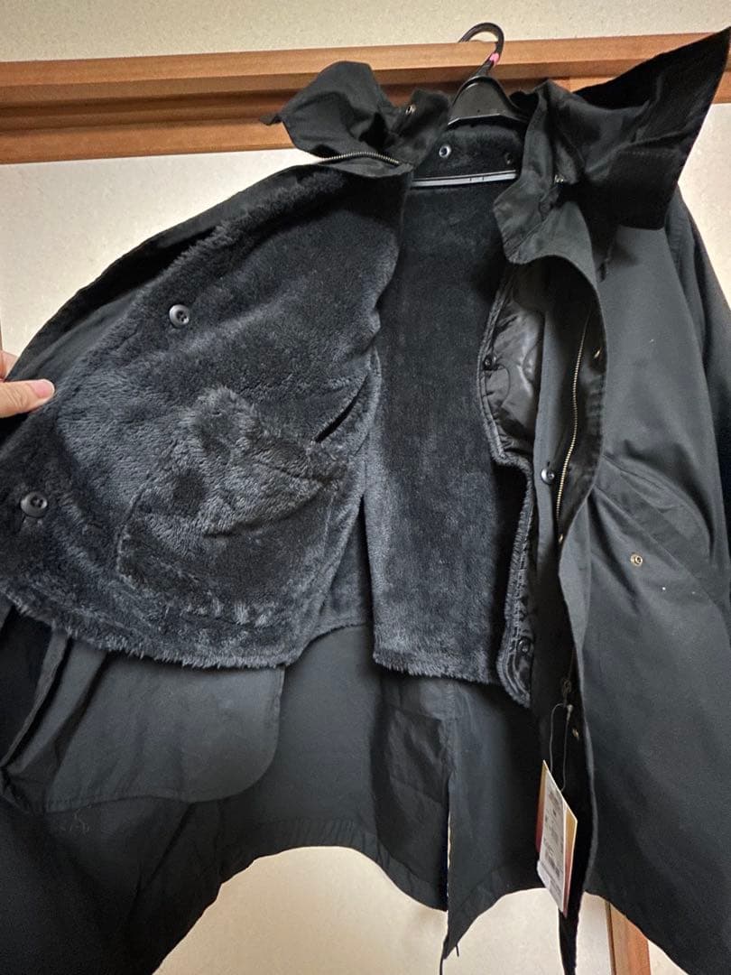 新品バックナンバーマルチウェイモッズコートインナー付き黒M定価15,800