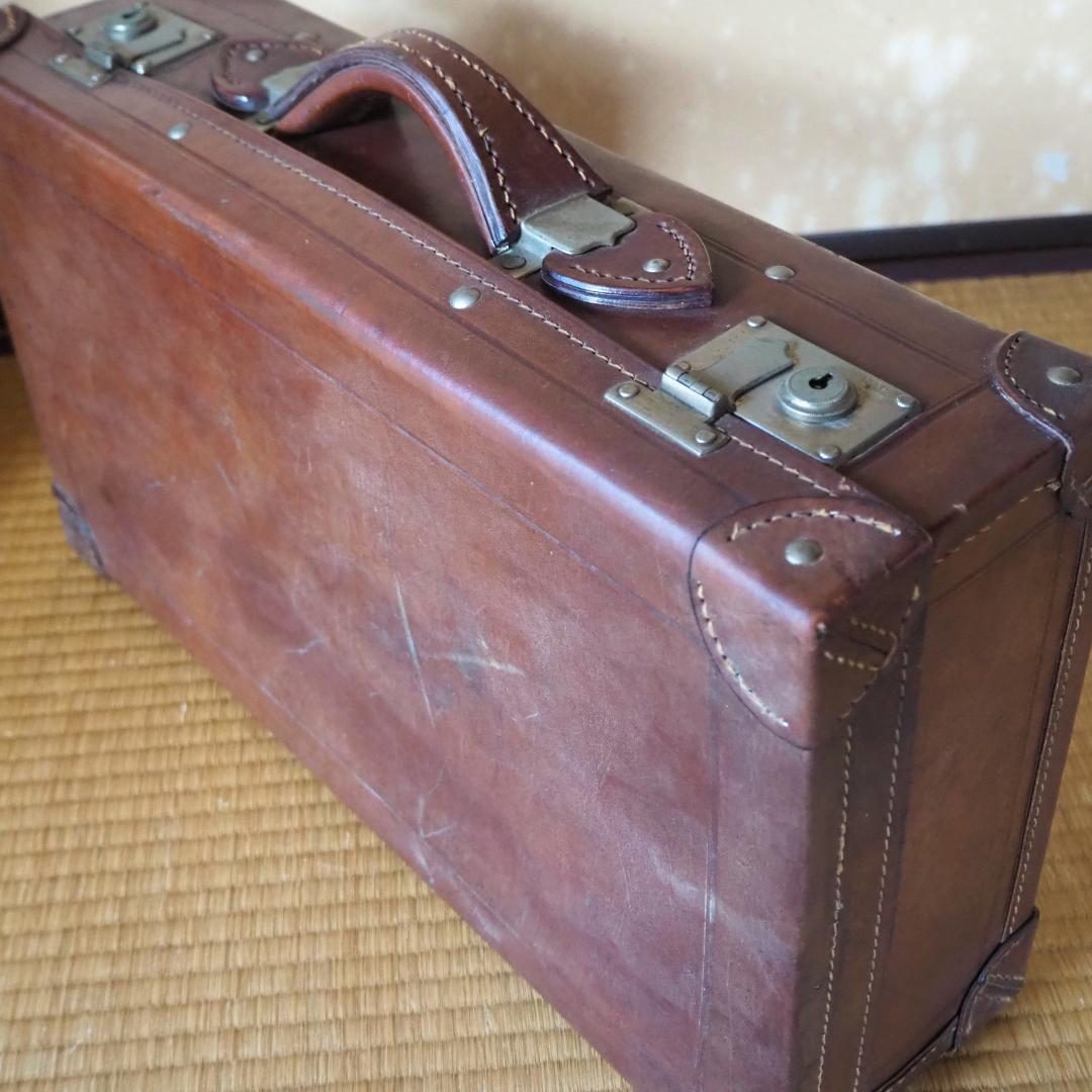 革トランク　昭和レトロ　レザー　皮革　ヴィンテージ