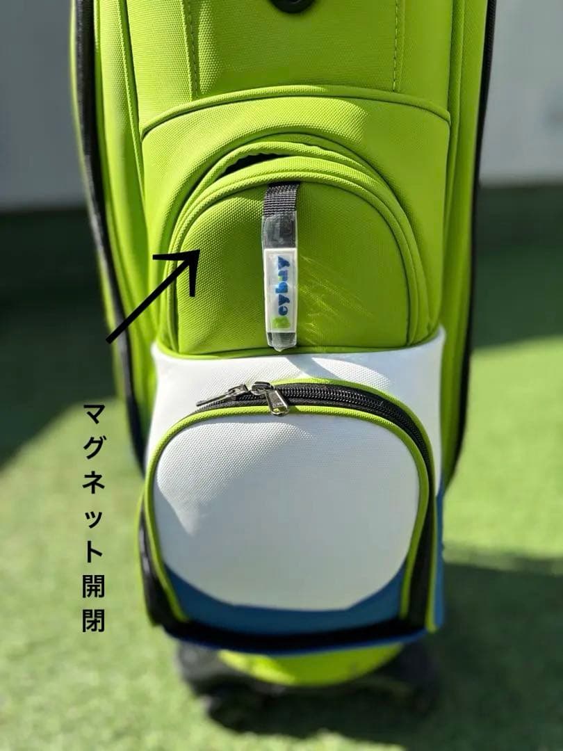 キャスター付　ゴルフバッグ　キャディバッグ　新品　グリーン　ブルー　KING