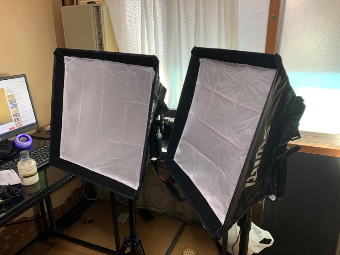 2個セット LED撮影用ライト 遠隔操作&調光可能