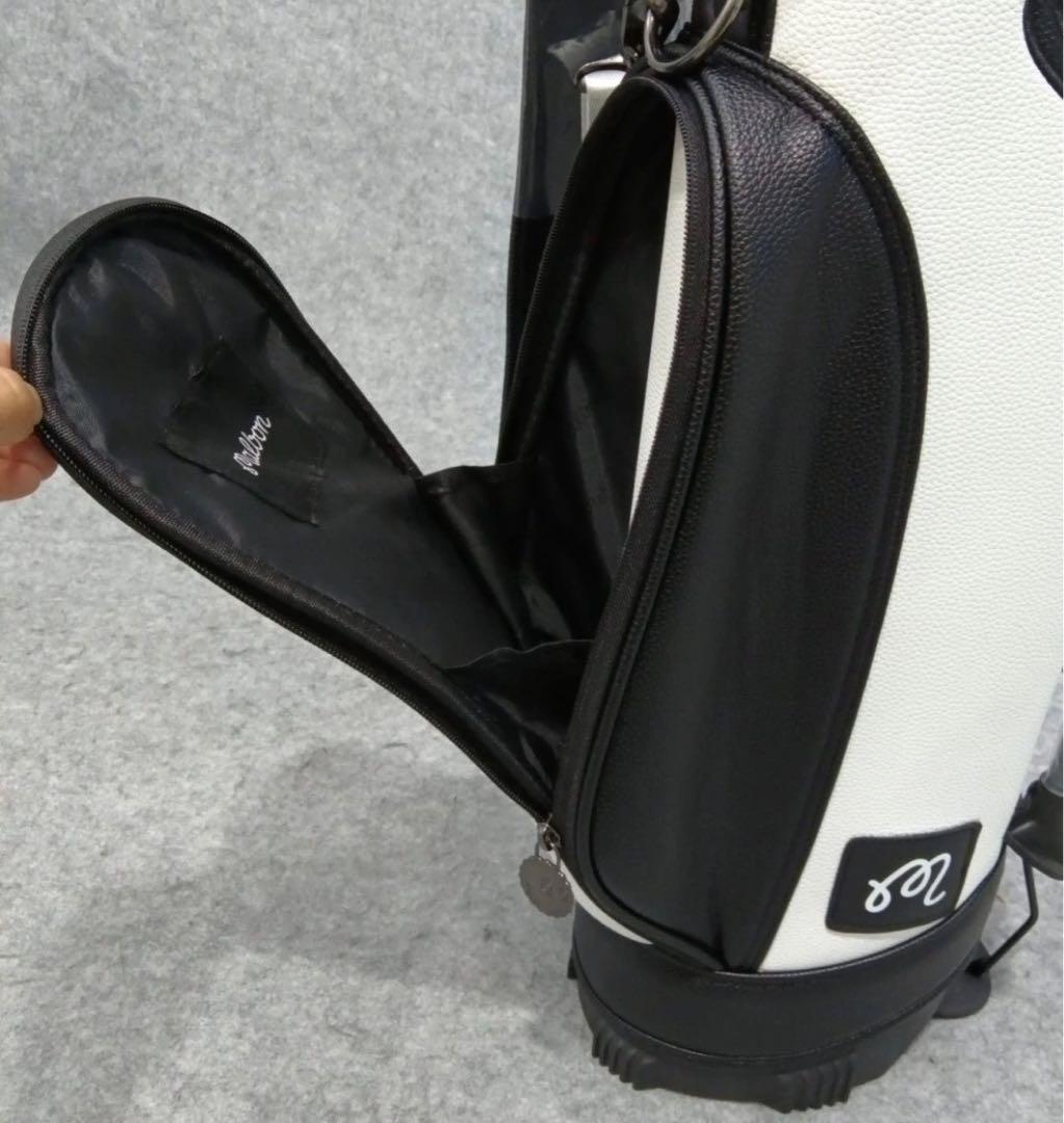 【即発送】マルボン ゴルフmalbon キャディバッグ 男女兼用3分割 ホワイト