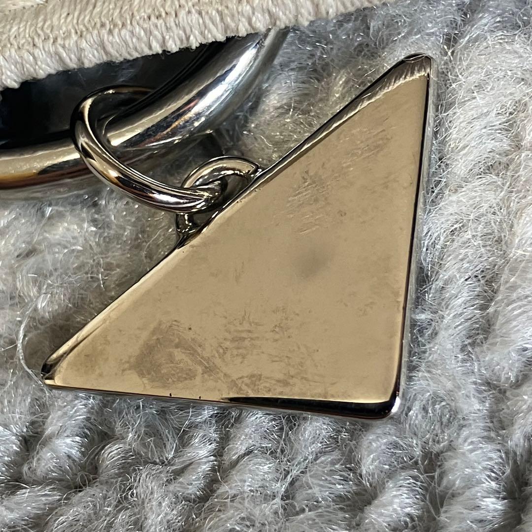 プラダ［首輪］三角ロゴ　犬用　ペット用品　レザー　ジャガード　箱付き　ブラック