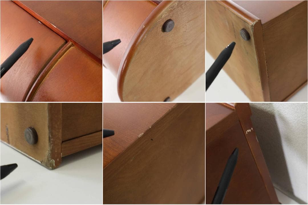 値下アメリカ Tribesigns ベッドサイドテーブル オーク材 アンティー