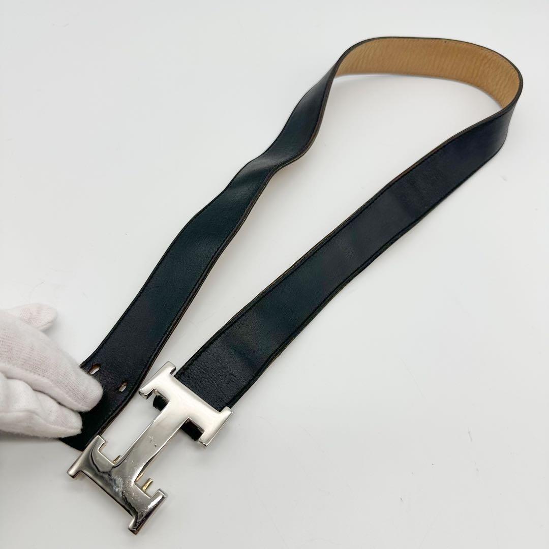 エルメス コンスタンス H ベルト ブラック 70 ヴィンテージ