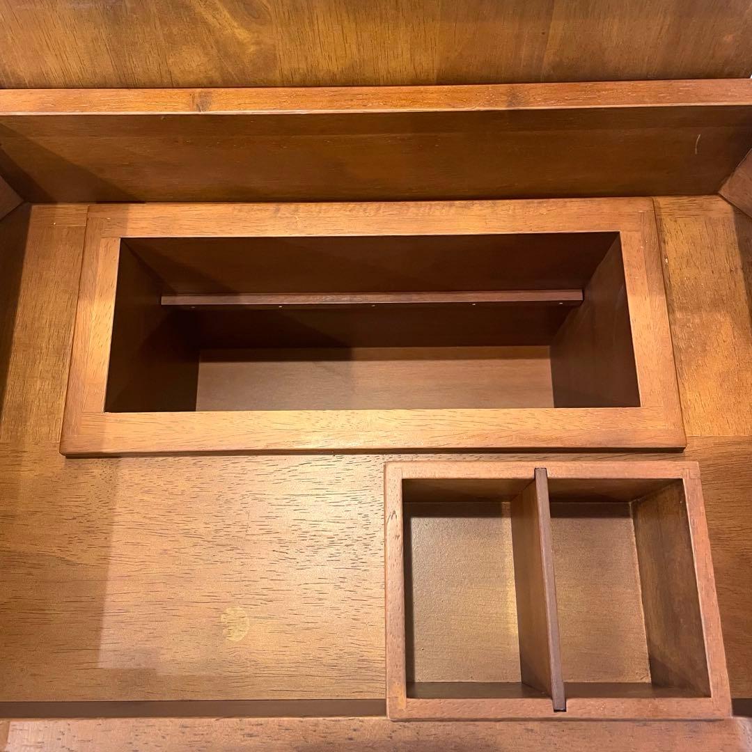 【市場】木製ドレッサー 鏡台 鏡付き コンパクト収納 天然木 北欧風