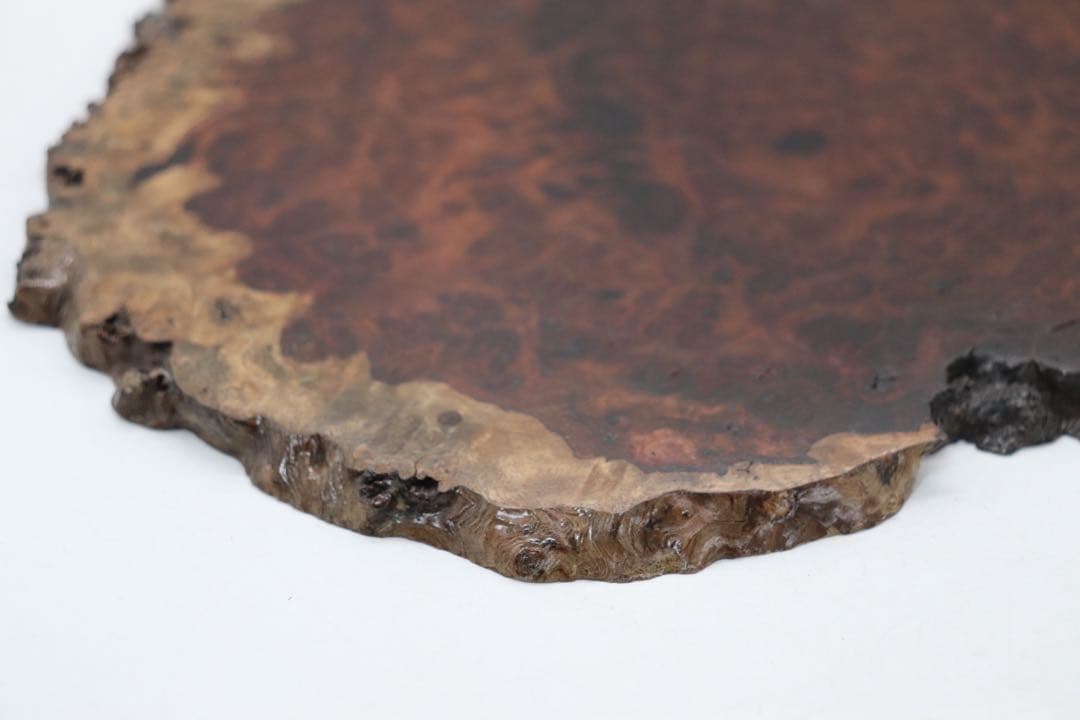 瘿木台 茶台　かりん　茶道具　送料込み250106