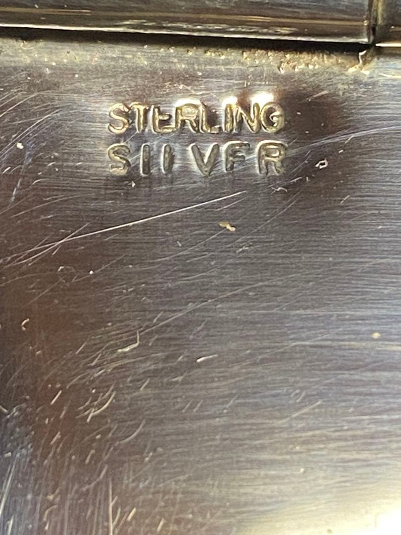 スターリングシルバー 名刺入れ 牛の頭部装飾