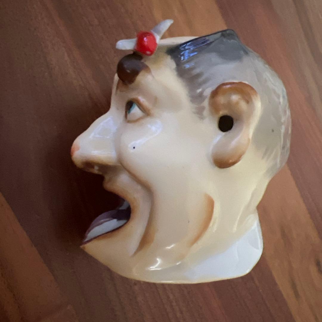 アンティーク フェイス灰皿 陶器