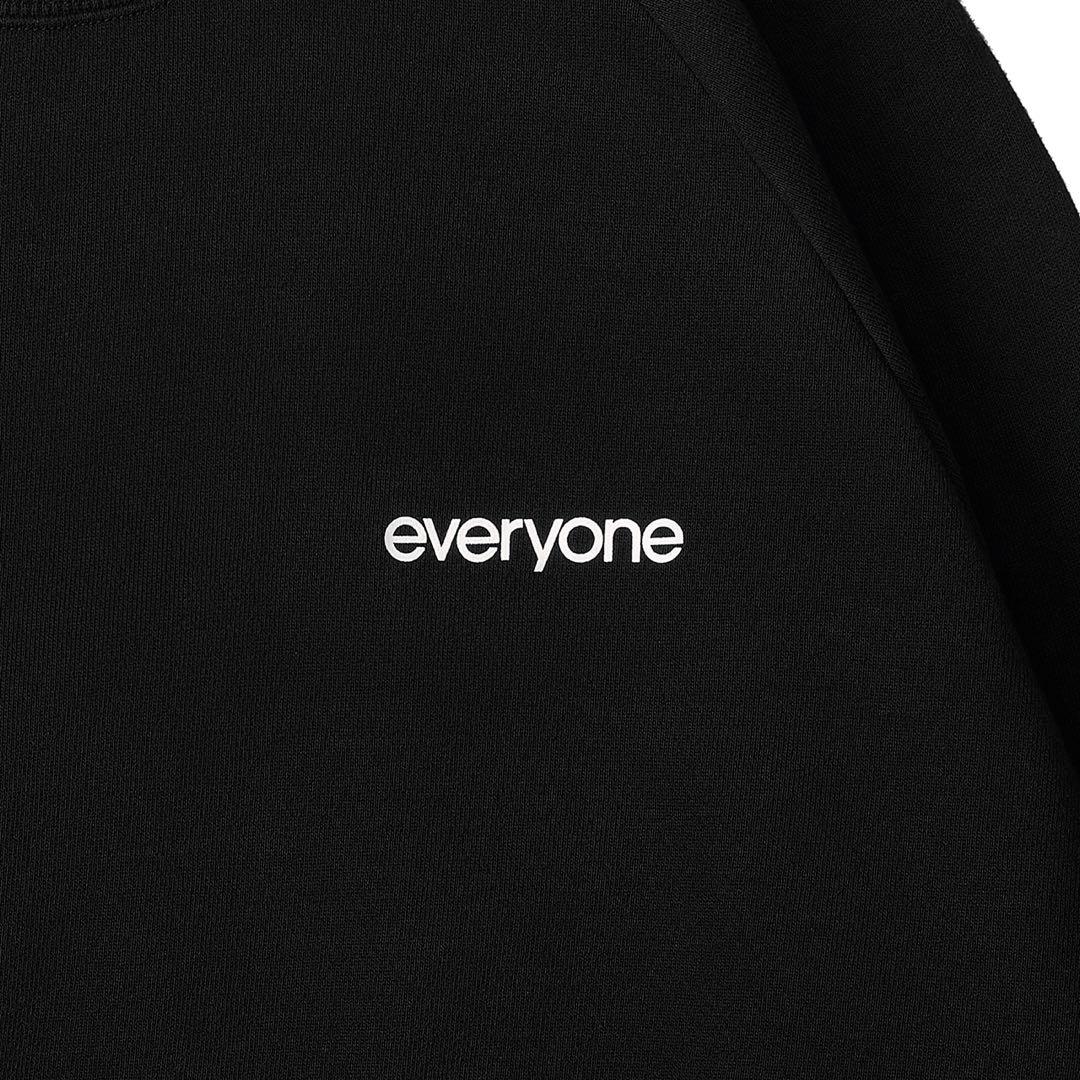 【新品未使用】everyone オリジナルロゴ クルーネックスウェット ブラック