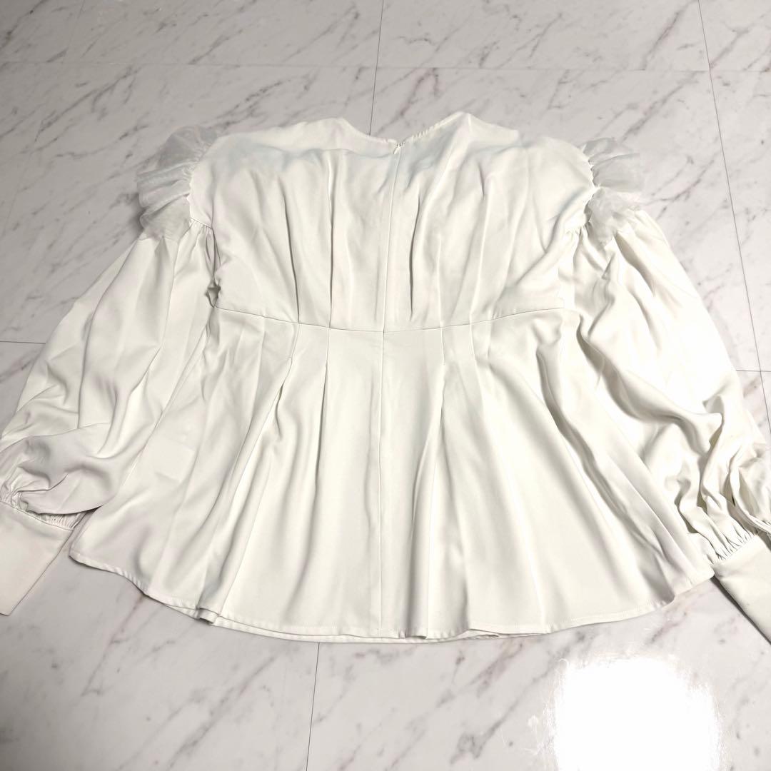 【美品】Acka. tulle shoulder blouse チュールブラウス