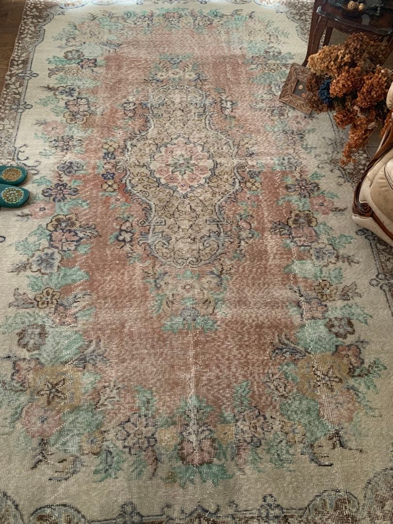 特大　超超大判　292✖️171テラコッタブラウン　トルコヴィンテージラグ