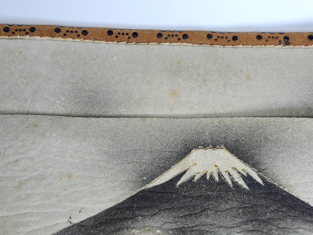 印傳　印伝　財布　長財布　富士山山水図