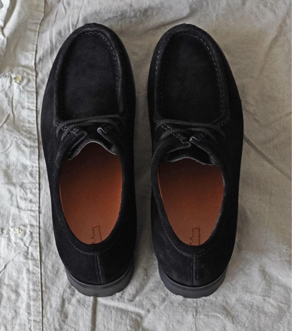 靴 shiun BLACK SUEDE MOCCASIN