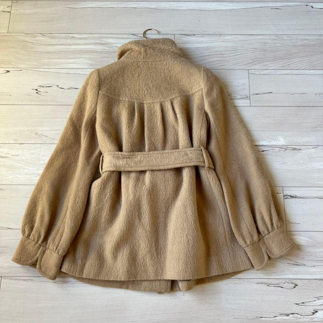 バーバリーブルーレーベル　ベルテッドコート　アルパカ　メガチェック　ノバチェック