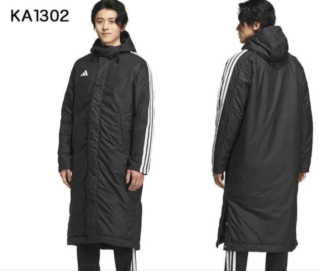 adidas KA1302 ブラック Lサイズ ベンチコート　内側ボア　新品　L