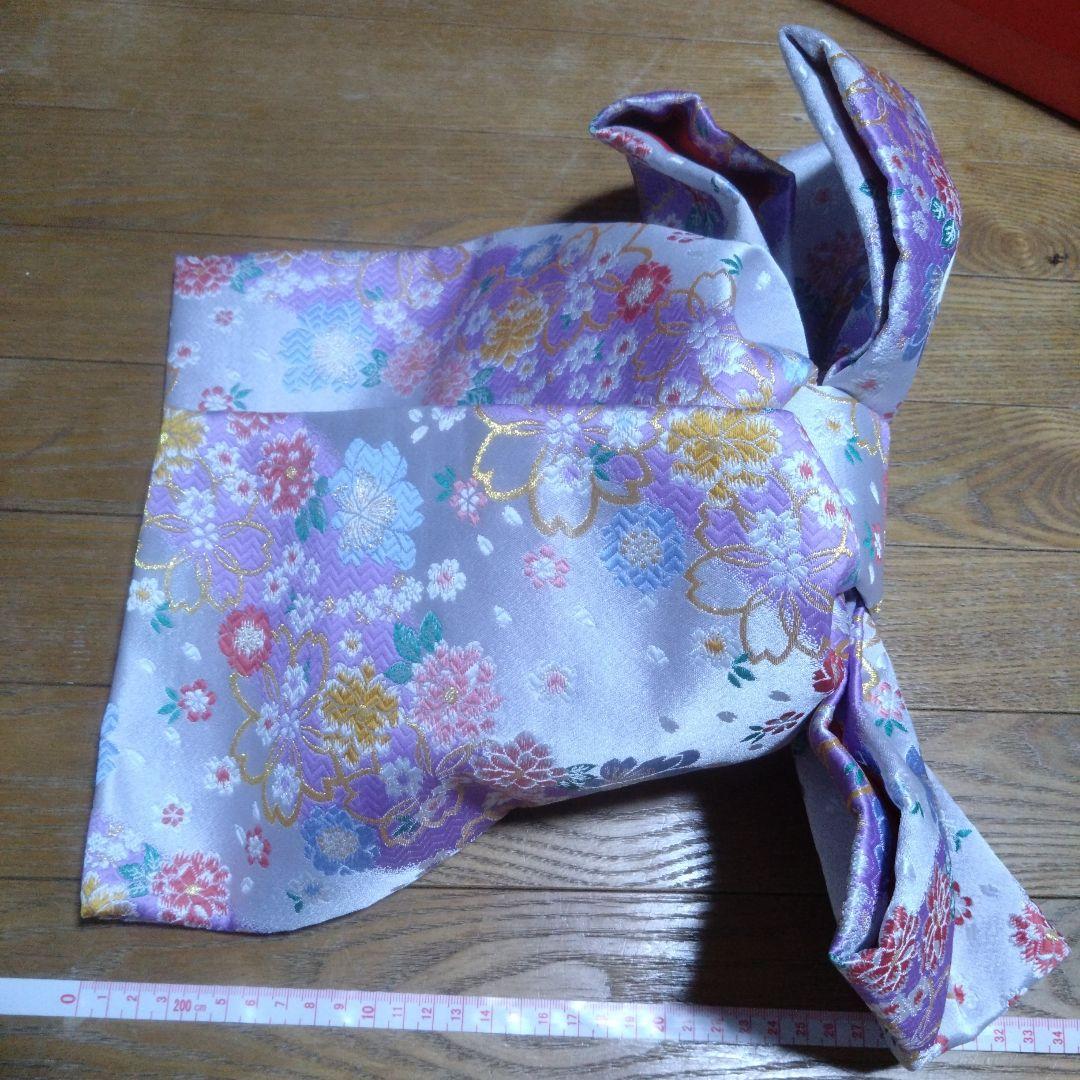 No.1未使用特大★上品銀紫グラデーション★作り帯