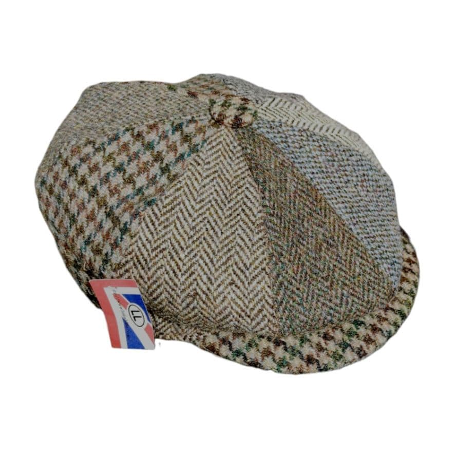新品 GLENAPPIN ハリスツイードパッチワーク ベイカーボーイキャスケット